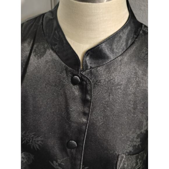 Robert Louis Mandrin Silk Top Black Womens Size Large - Picture 4 of 6
